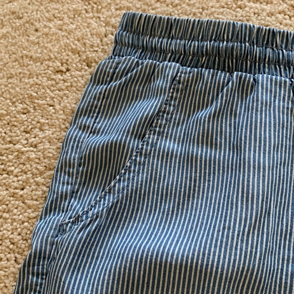 Blue And White Striped Universal Thread Shorts - image 3